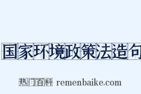 国家环境政策法造句是什么意思的图片